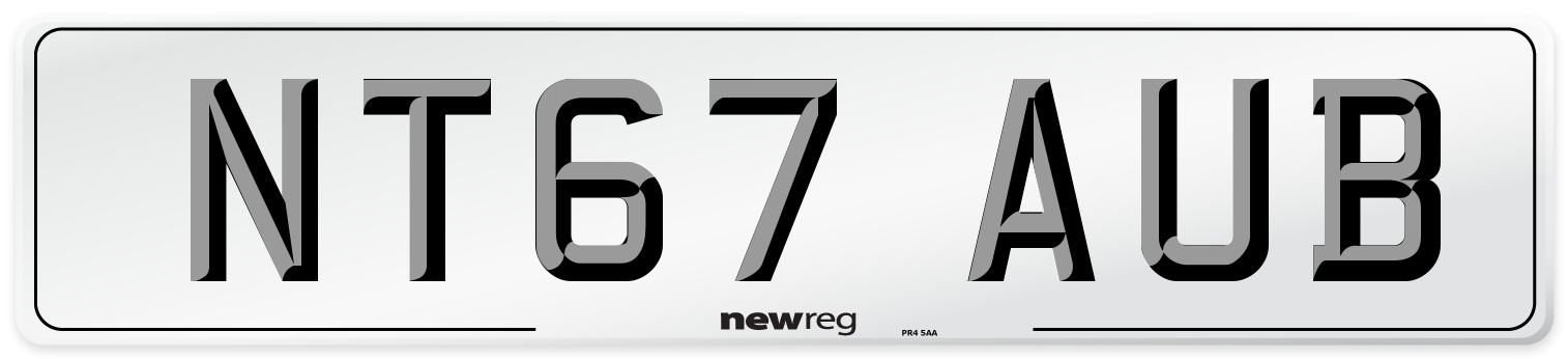 NT67 AUB Number Plate from New Reg